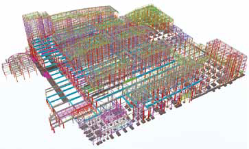 The steel has been modelled by contractor William Hare