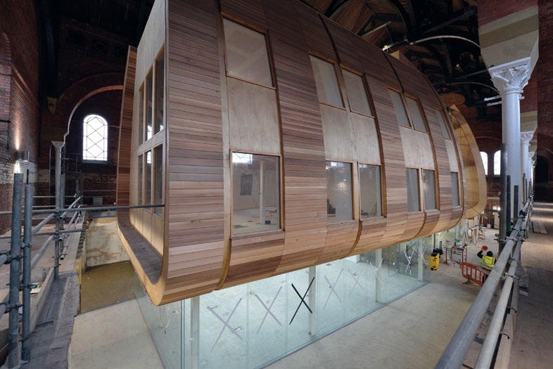 The clad pod nears completion