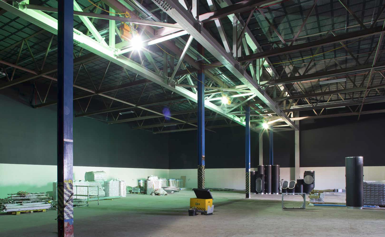 The existing structure’s internal columns are being removed, once a truss has been installed, to create a column-free drama stage