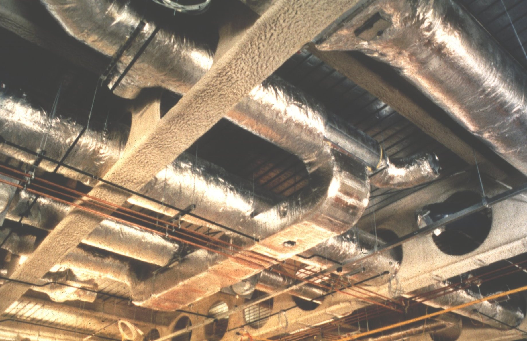Services integrated with a cellular floor beam