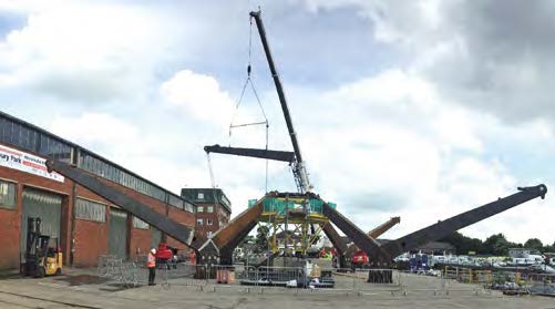 A trial erection of the crown was undertaken