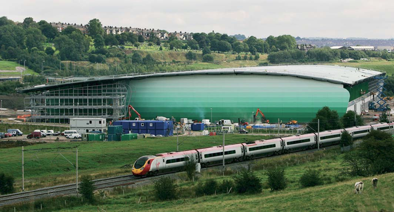 G.Park Blue Planet, Chatterley Valley during construction&lt;Br&gt;&#39;&#39;(Image courtesy of Severfield (Design &amp; Build) Ltd.)&#39;&#39;