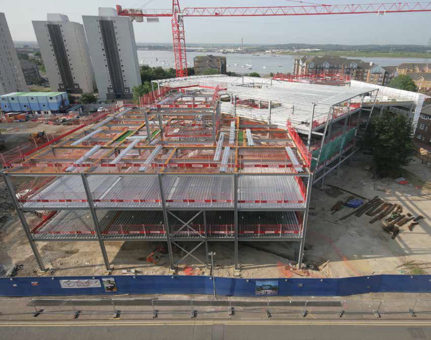 Steel erection underway