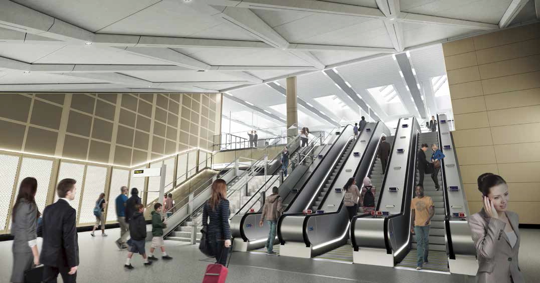 The completed Farringdon western ticket hall