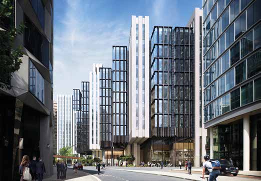 How the multiple cantilevers will look on 1 London Wall Place