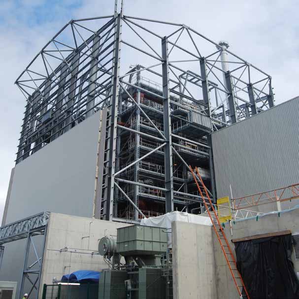 Cladding follows on quickly behind steel erection