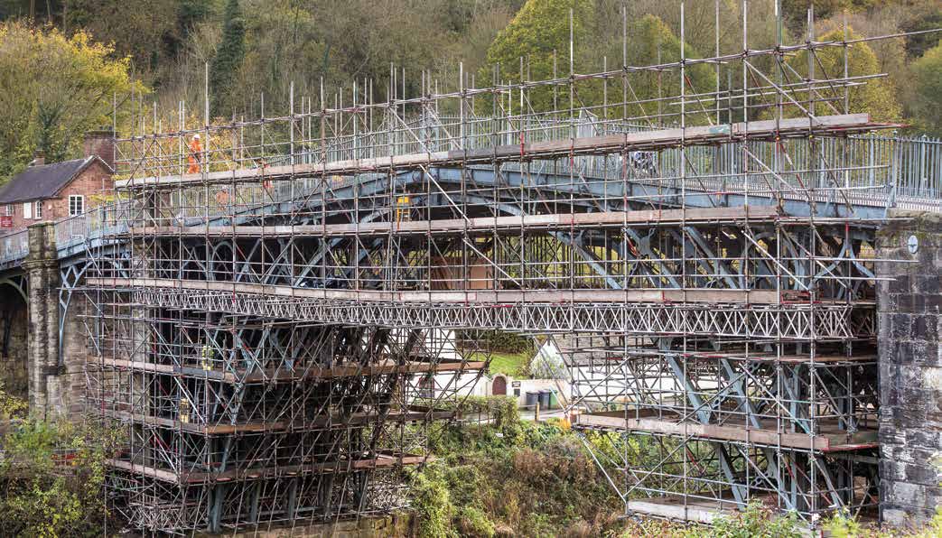 A public walkway, allowing people to see the works in progress, is being incorporated into the scaffold
