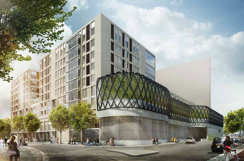 A lattice screen will help shield the residences from the busy A13