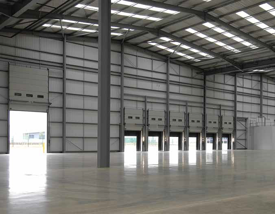 Mid slope rooflights installed in a distribution warehouse