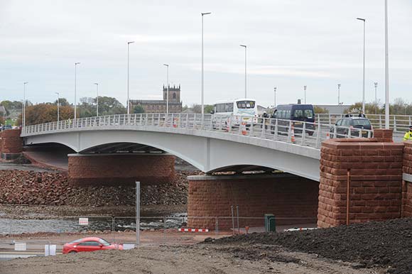 The bridge was opened by HRH The Princess Royal last October