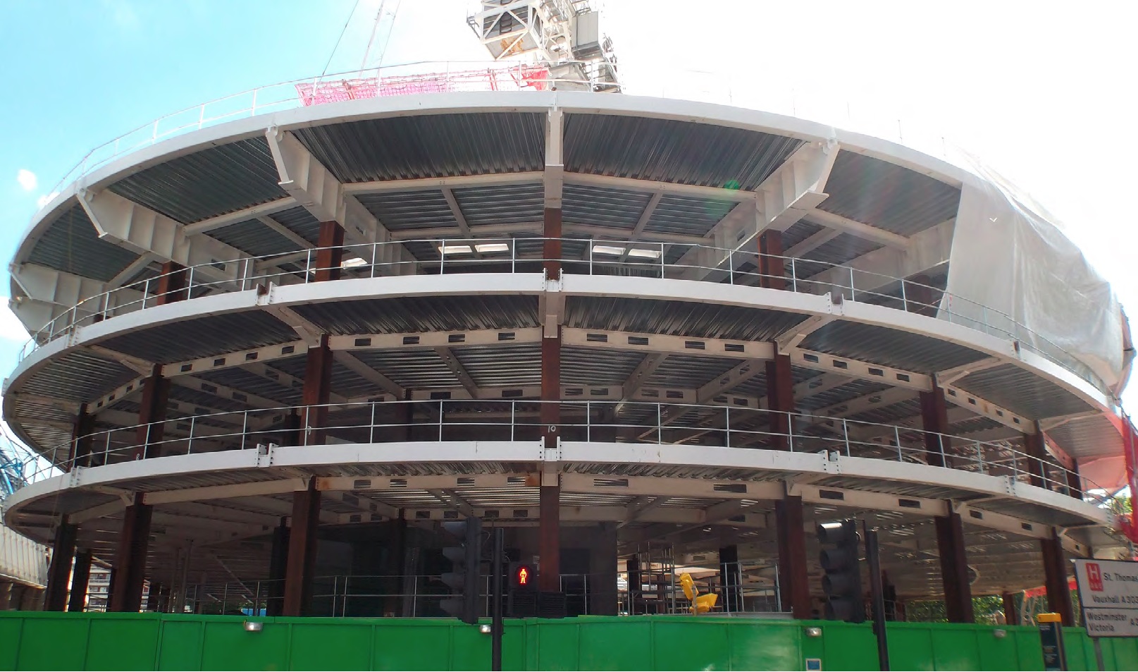 The shape of the structure is dictated by the site’s footprint which is circular