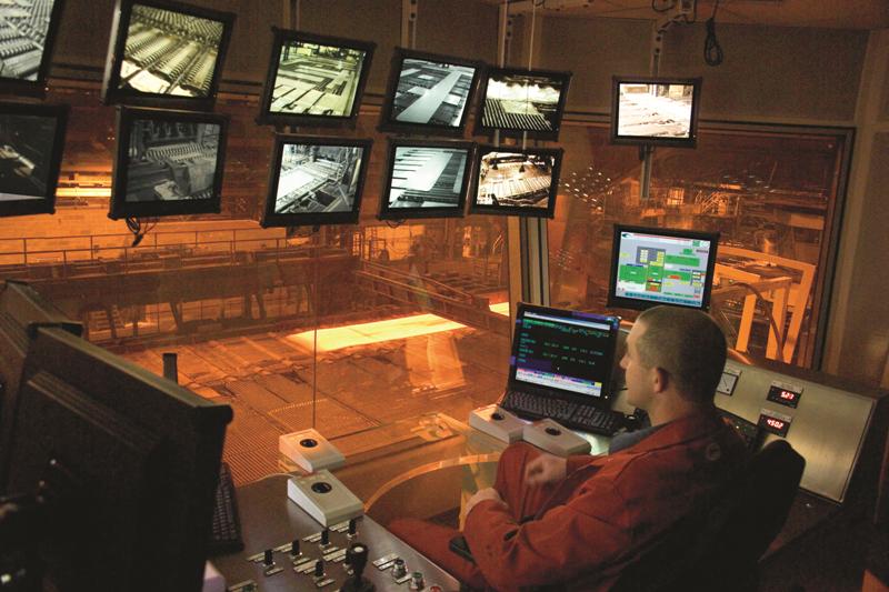 Plate mill control room