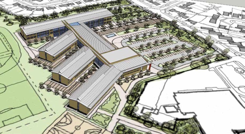 Much of the existing school will be demolished making room for a car park