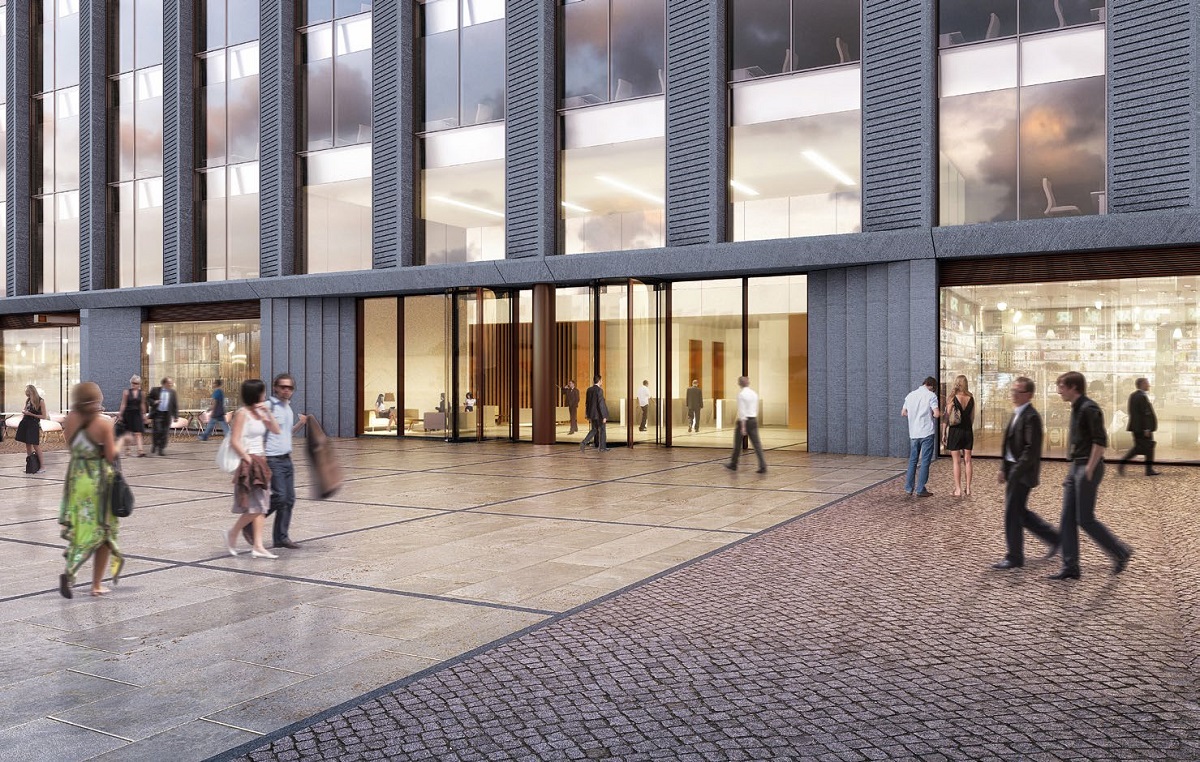 Brazennose House will be clad with precast panels giving the exterior envelope a granite appearance