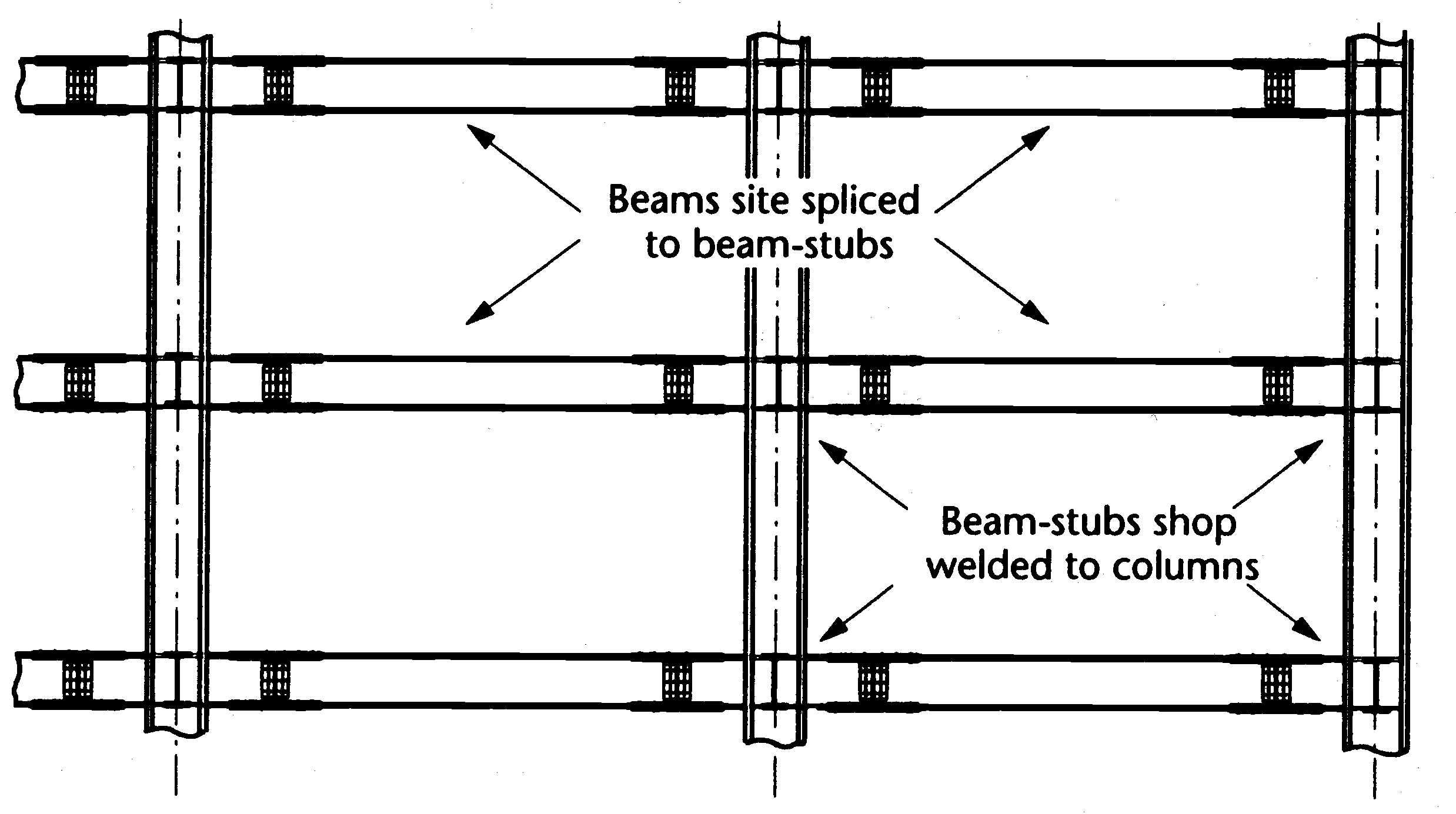Shop welded beam to column connections