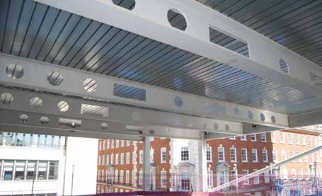 All floors are formed with cellular beams