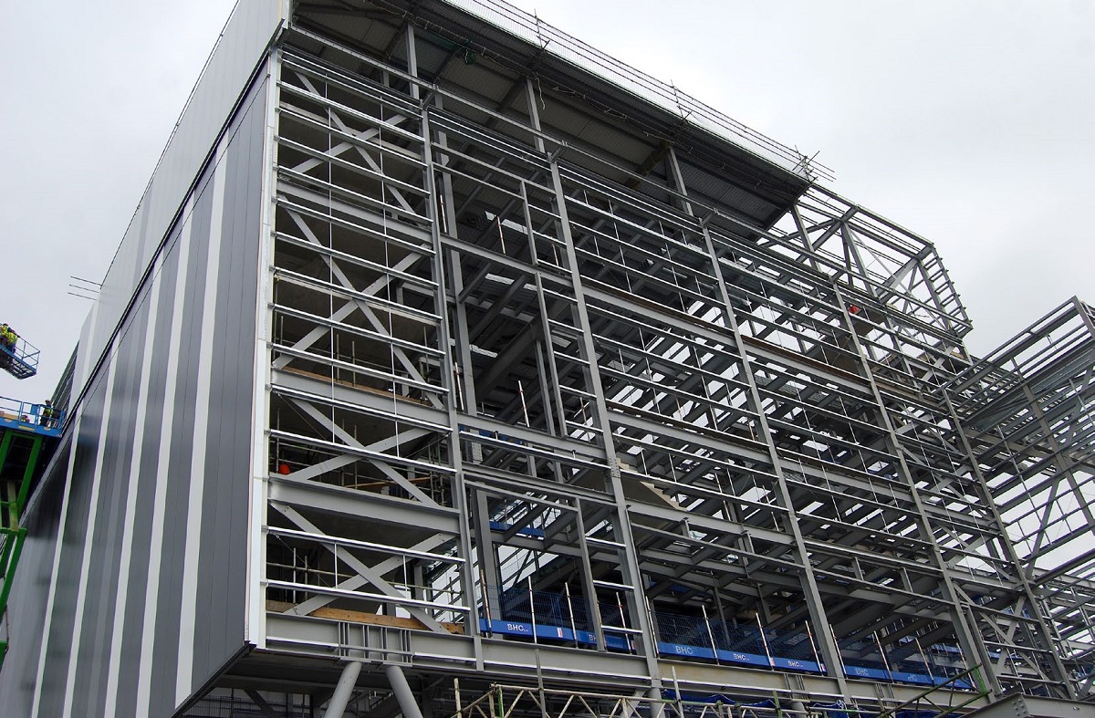 Steelwork progresses on the cinema