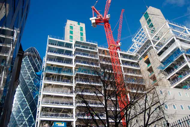 All of the steelwork has been erected by tower crane