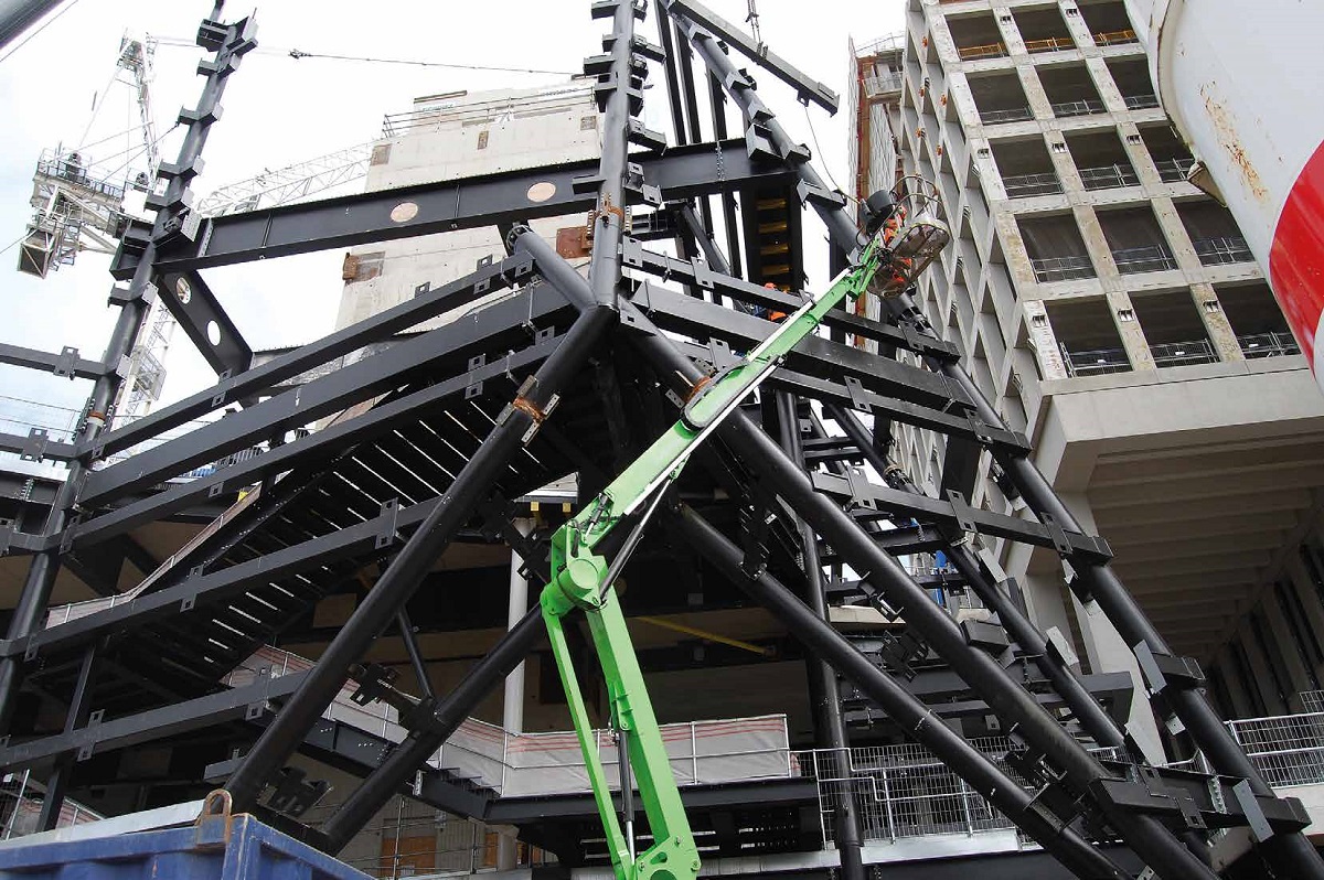Steelwork has provided the solution to form the building's complex facade design