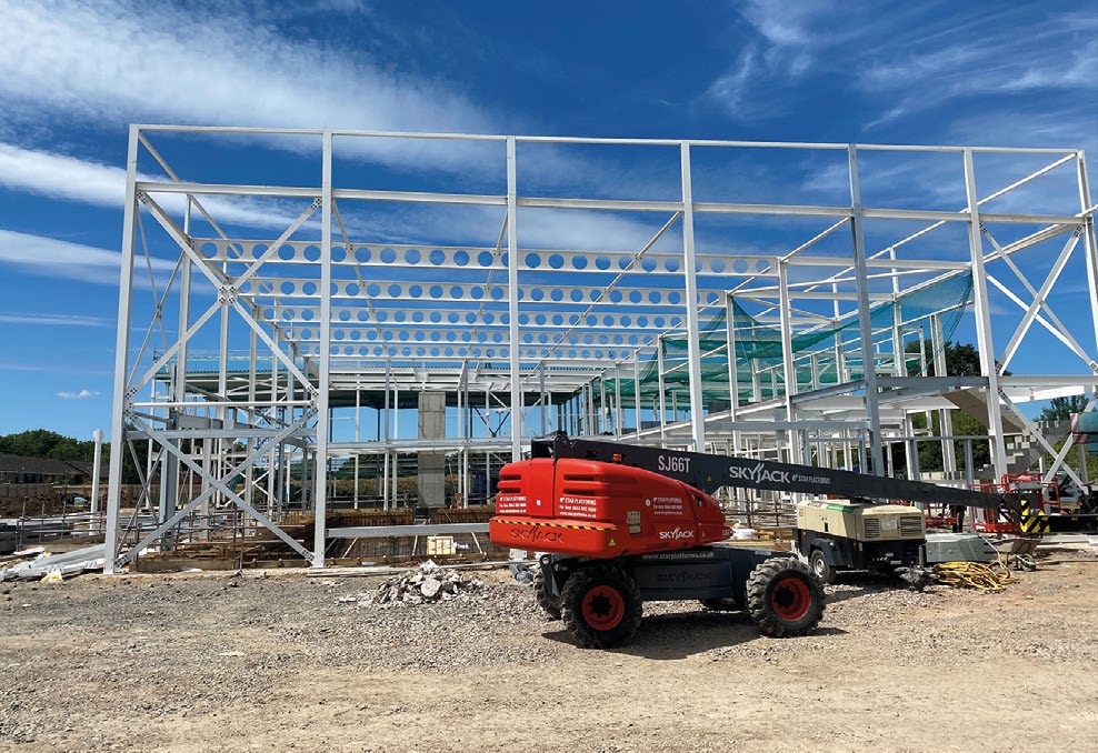 Westok cellular beams have been used as an economic solution for creating the column-free swimming pool hall