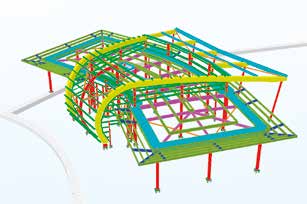 Model of lakeside restaurant