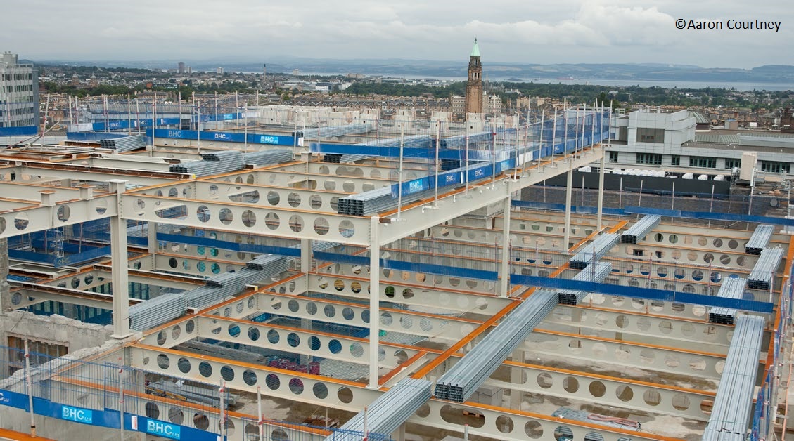 Cellular beams have been used throughout for service integration