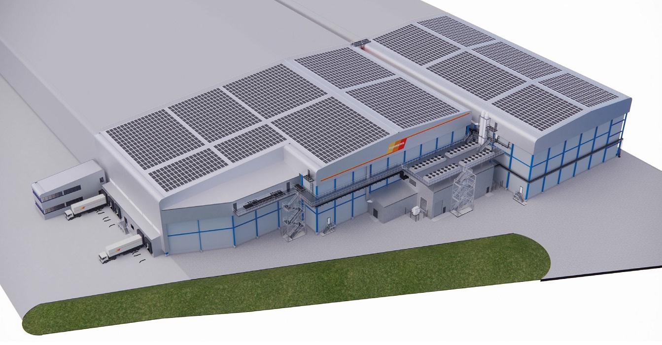 Model highlighting the warehouse extension