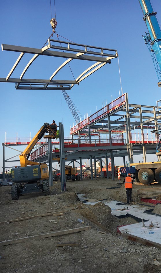 Steelwork was chosen as it is the only viable solution for the facility's required long spans