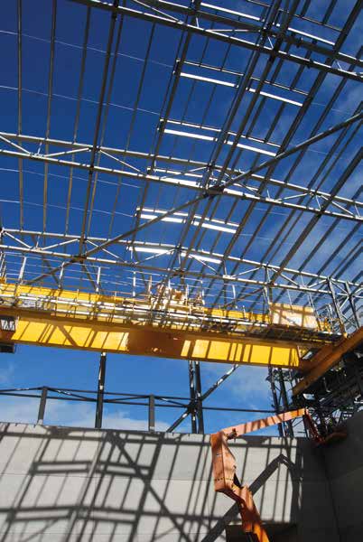 Steel was chosen for its long span attributes