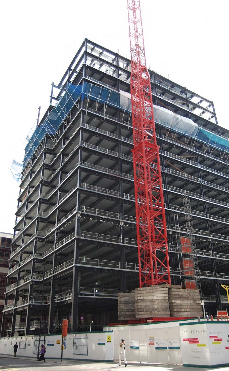 Shallow plate girders have been used throughout the building