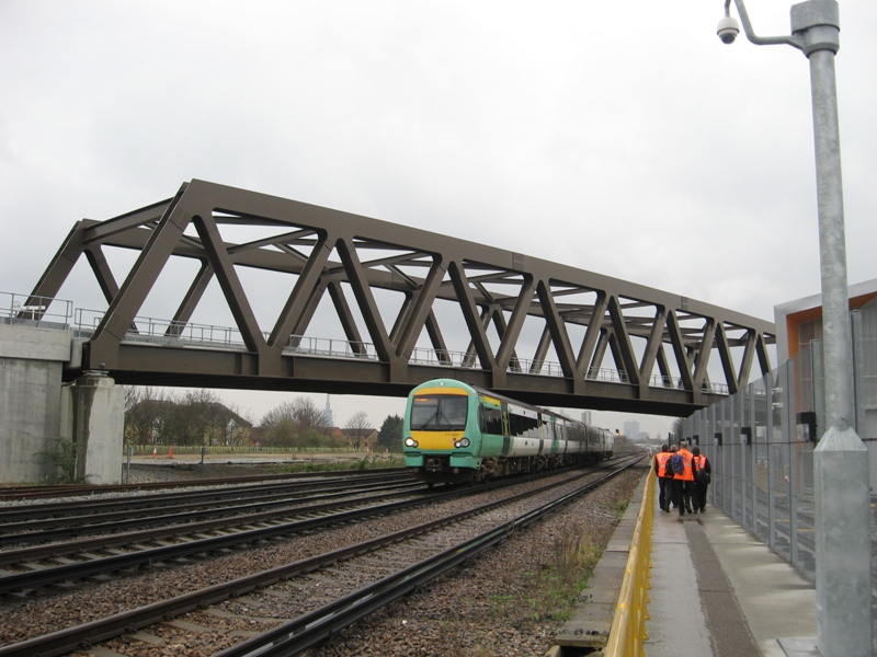 Through truss railway bridge&lt;br&gt;&#39;&#39;New Cross Gate Flyover, London&#39;&#39;