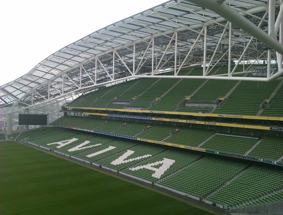Long span truss using circular hollow sections in the Aviva Stadium, Dublin