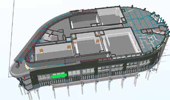 The steel-framed cinema sits atop a concrete podium