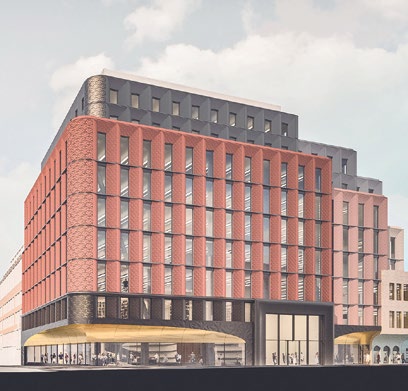 Model showing the main elevation