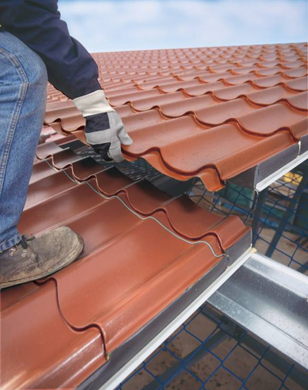 Composite tile ‘look a like’ panel used in a residential building&lt;Br&gt;&#39;&#39;(Image courtesy of Kingspan Panels and Profiles)&#39;&#39;