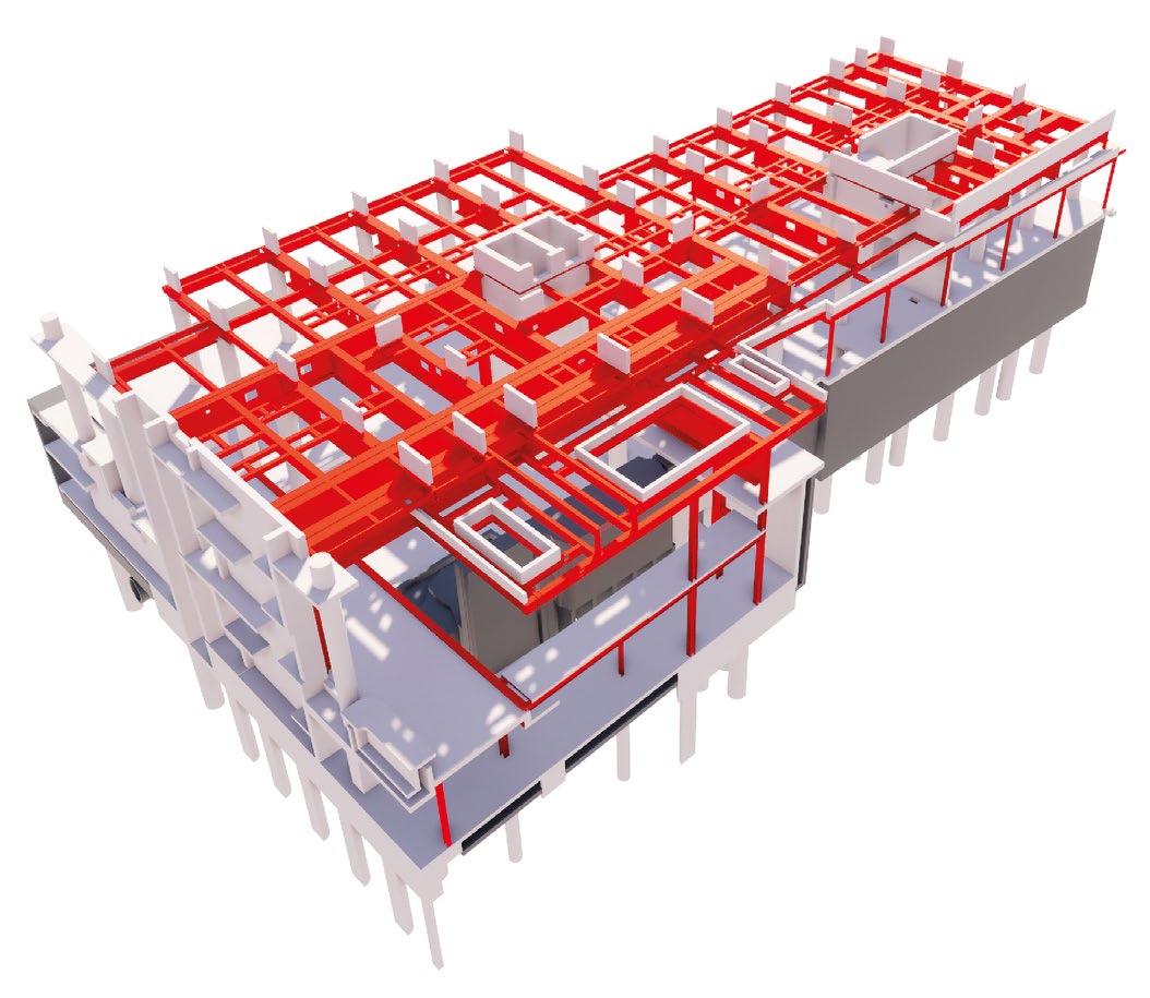 The steel structure measures 50m long x 20m wide