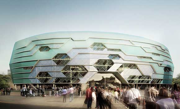 The completed venue will form a signature highlight to the city centre