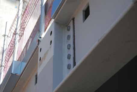 Many splice connections are within the floor depth