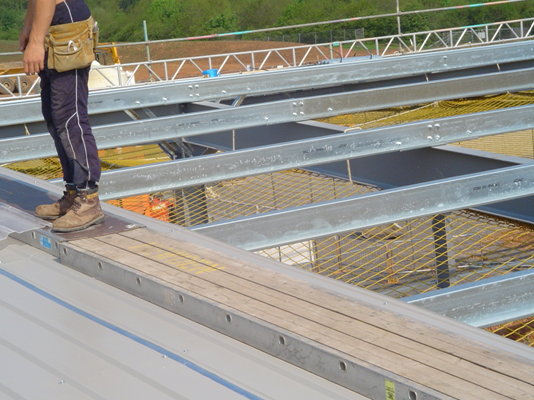 Roof erection safety measures