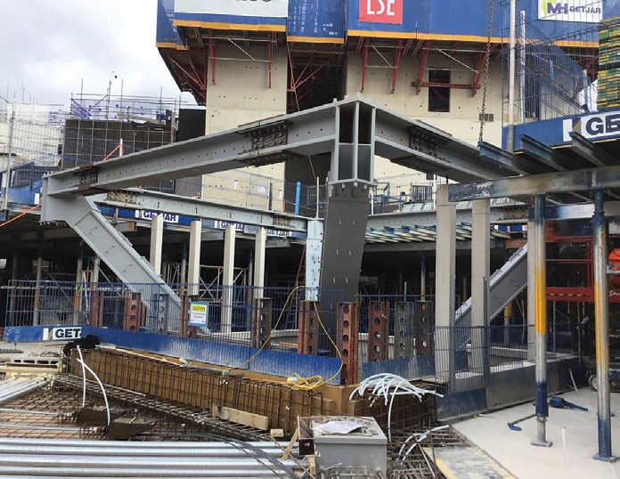 Tree two has a steel ring beam in order to create a void in the level four slab