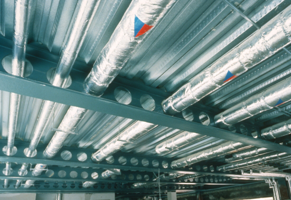 Cellular beams with integrated services