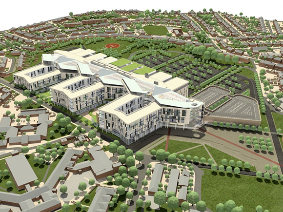 Visualisation of the completed hospital