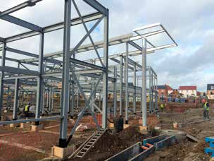 A steel solution was chosen for cost-effectiveness and ease of construction