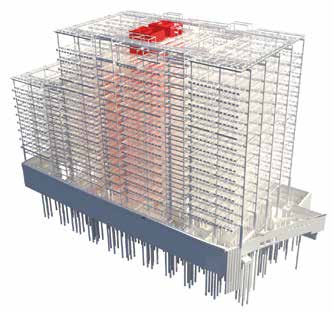 A model of the 15-storey commercial development