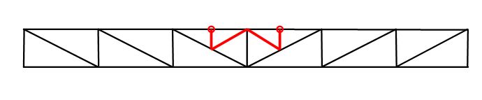 Pratt truss with secondary members