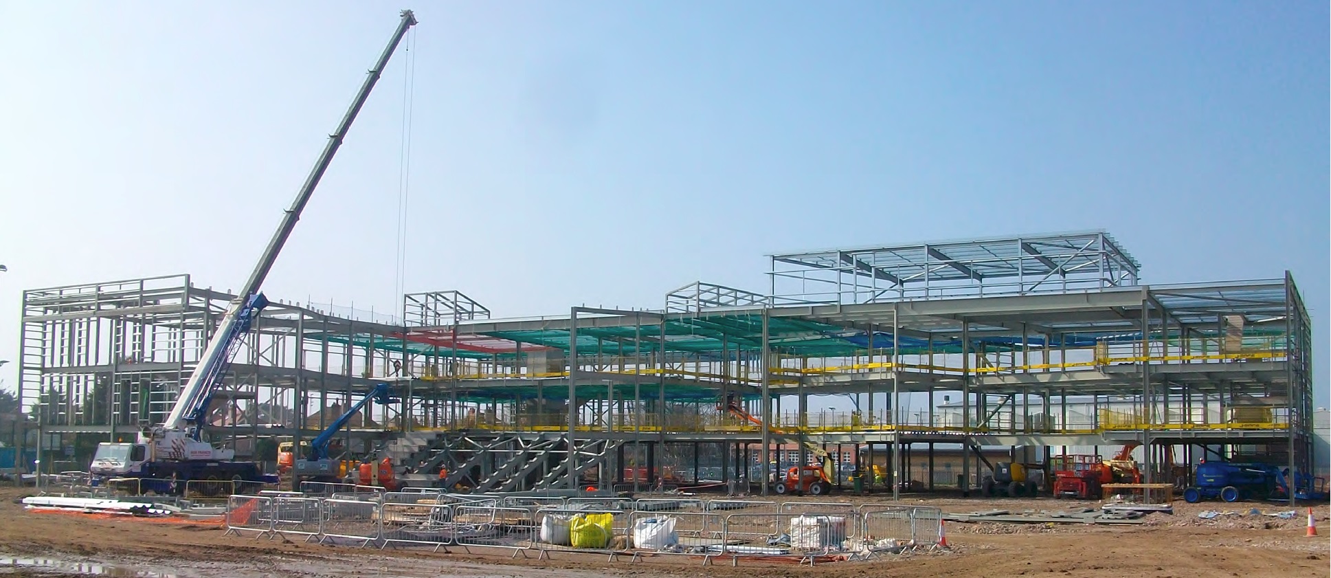 A steel frame has proven to be beneficial to the overall programme