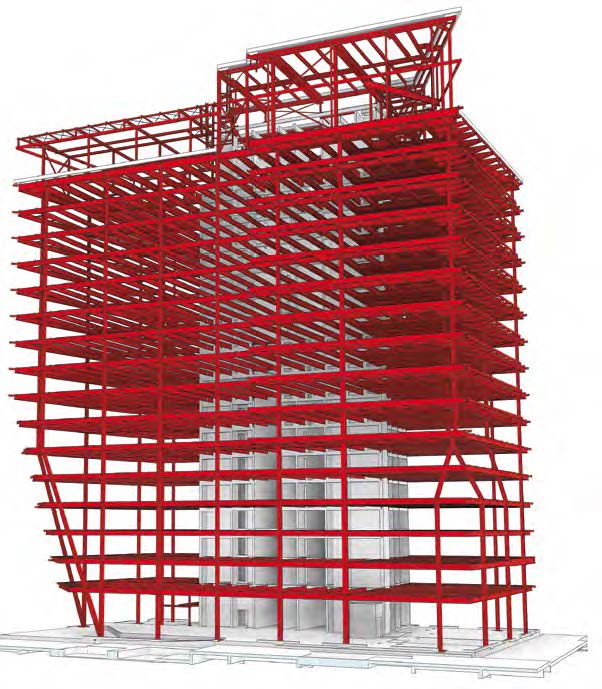 Steel model of Building Two