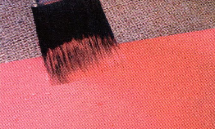 Brush application of paint