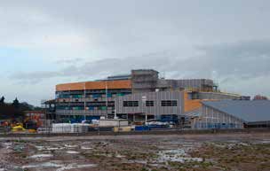 The three-storey secondary school under construction