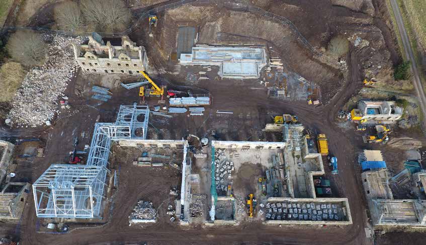 The distillery sits within a large rundown farmstead